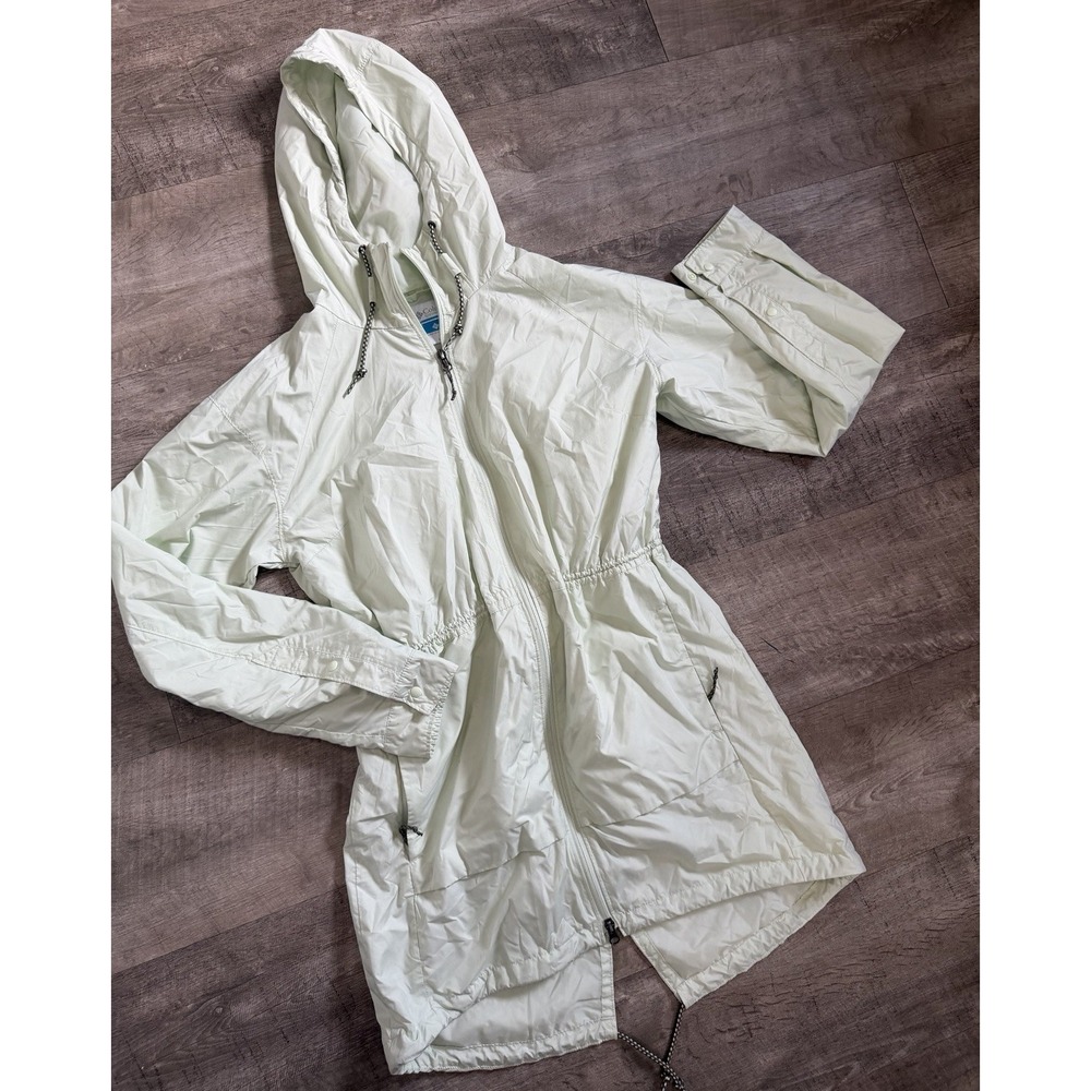 Columbia Womens Weekend Adventure II Long Shell Jacket Medium Waterproof Rain - Picture 2 of 6